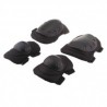 Elenxs Seguridad 4 Deportes Rodilla Codo protector protector del cojín Gear Nylon Negro