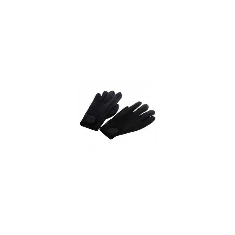 Pareja de Guantes Buceo Nylon Antideslizante Natación Deporte Negro Talla L