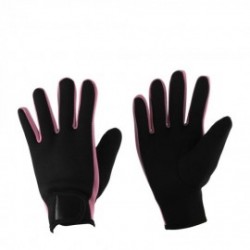 Par de Guantes para Buceo Natación Deporte Rosa + Negro Talla M-L 2.0mm