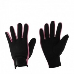 Par de Guantes para Buceo Natación Deporte Rosa + Negro Talla M-L 2.0mm