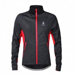 De polar Chaqueta Ciclismo manga larga jersey de invierno Deportes al aire libre a prueba de viento del viento de bicicletas