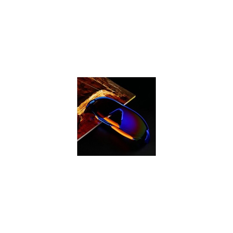 Deporte Ciclismo de bicicletas Bike Riding UV400 de protección Gafas de sol Gafas Goggle Lentes reflectantes azules