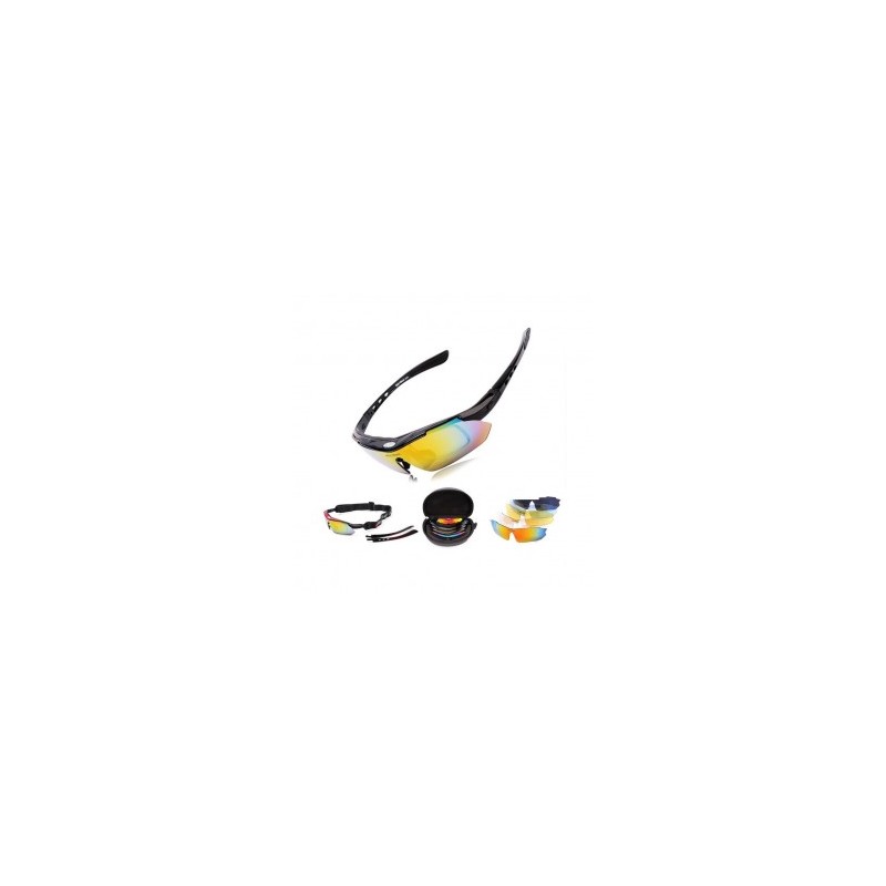 Lentes deportivos Wolfbike con micas intercambiables -Negro.