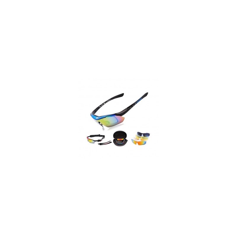 Lentes deportivos Wolfbike con micas intercambiables -Azul