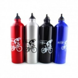 Bebida de aluminio Senderismo portátil Ciclismo jarro de agua botella de agua Deportes al aire libre Azul