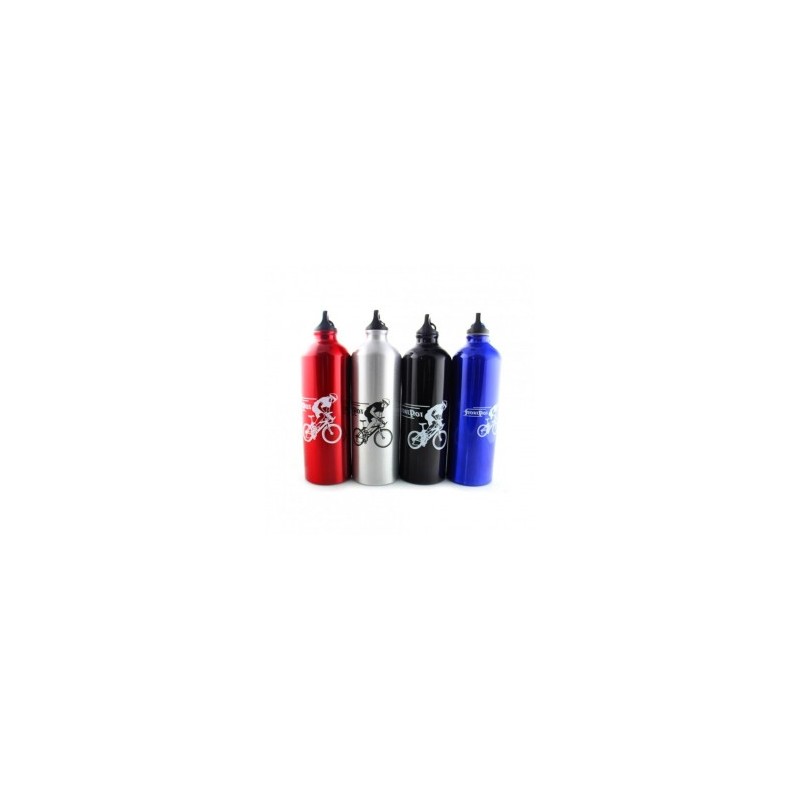 Bebida de aluminio Senderismo portátil Ciclismo jarro de agua botella de agua Deportes al aire libre Azul