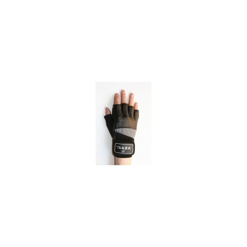 Guantes para Pesas con Muñequera en Piel de Res