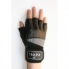 Guantes para Pesas con Muñequera en Piel de Res