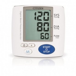 Medidor de Presión Arterial Citizen CH617 para muñeca con Termometro de regalo-Blanco