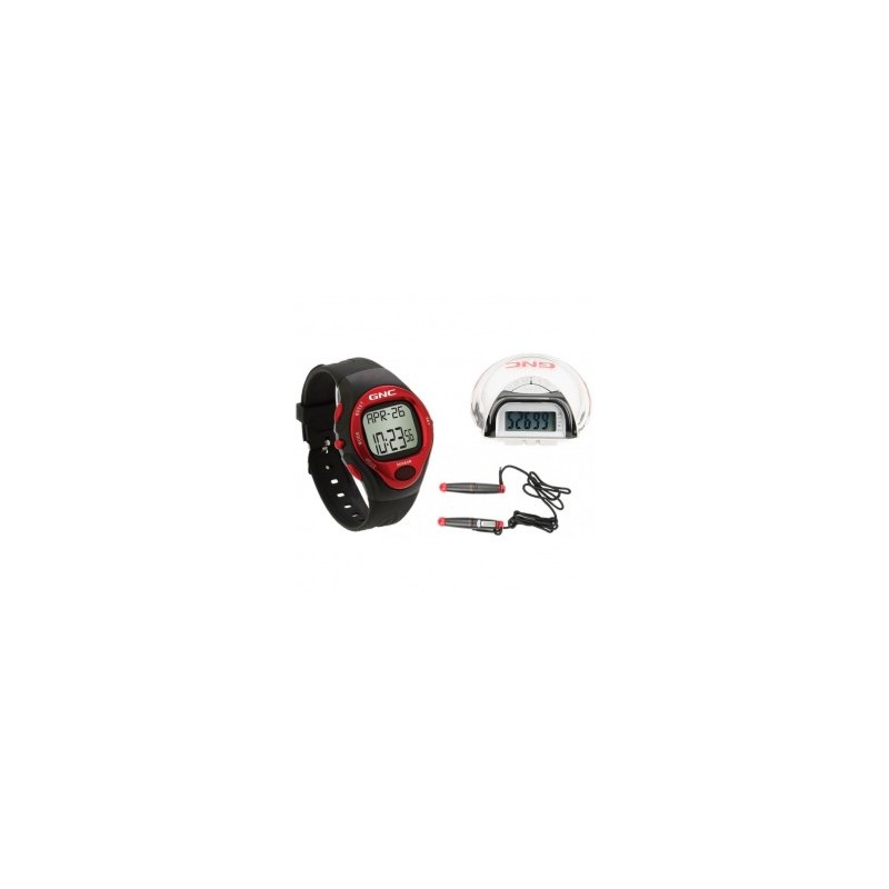 Kit Monitor de Puslo, Podómetro y Cuerda para Saltar GNC-Multicolor