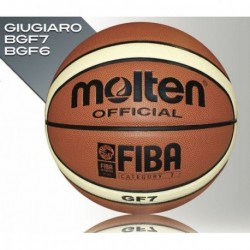 Balon Basquetbol Molten BGF6 Sintetica -Ladrillo con Crema