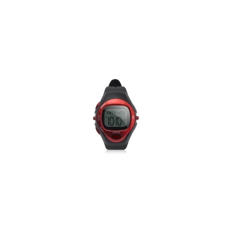 Reloj Deportivo Con Medidor De Pulso Y De Calorias-Rojo