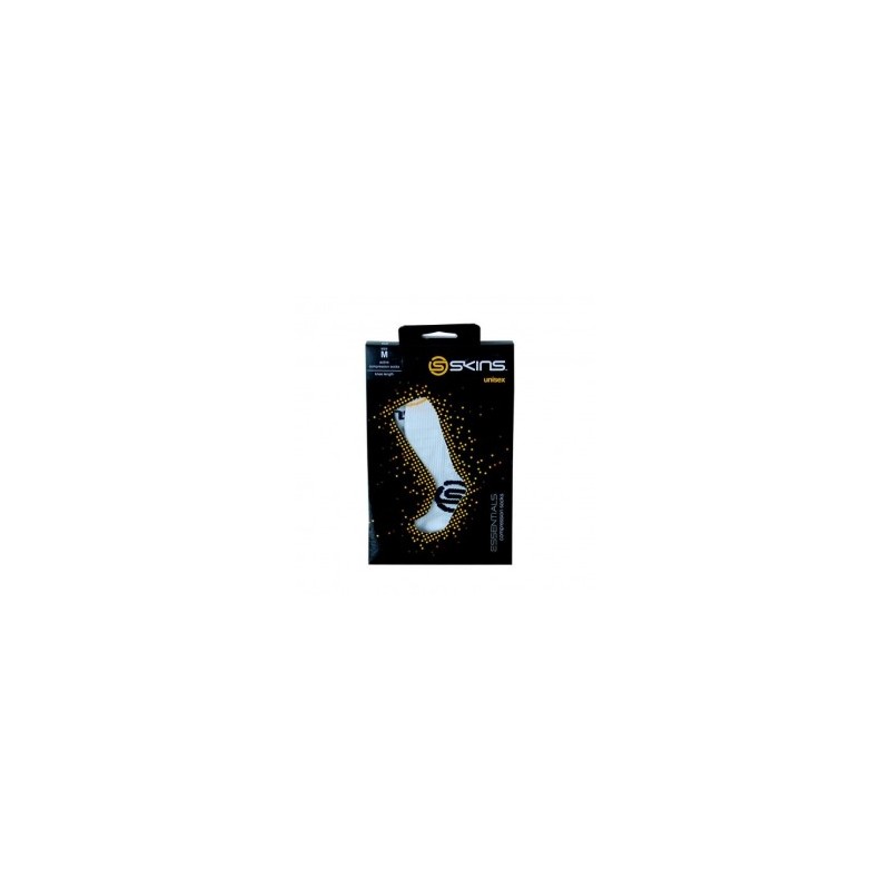 Calcetas deportivas de compresión Unisex Skins B59070927-Blanco