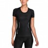 Top de compresión manga corta SKINS B61063004FL-Negro con Rosa