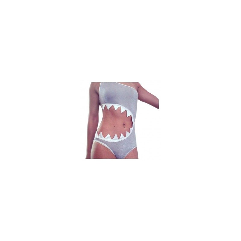 Boca del traje de baño del bikini de trajes de baño de Tankini de las mujeres Uno de los Tiburones pieza