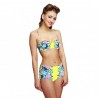 Woogoing WG81797y Retro High Waist Floral Pattern Bikini Set Yellow