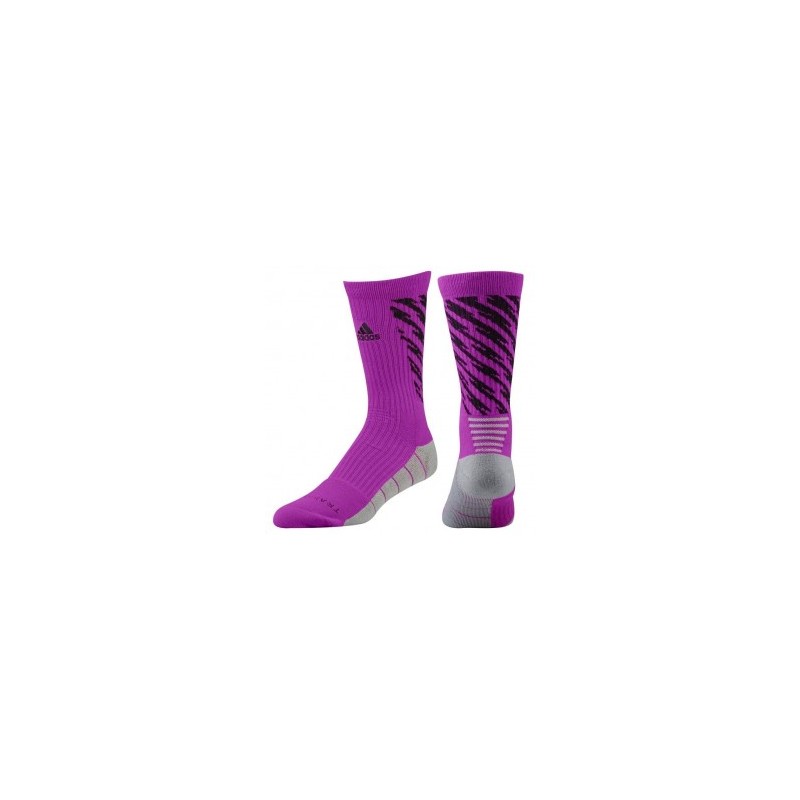 Calcetas para Basketball Adidas Traxion Shockwave Crew para Callero - Rosa + Negro