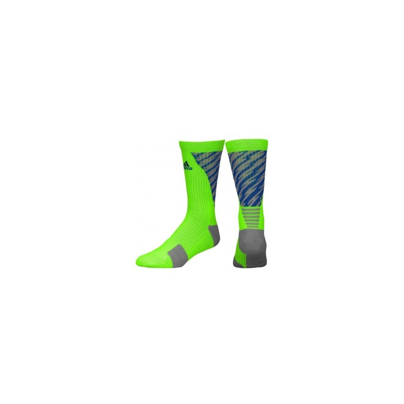 Calcetas para Basketball Adidas Traxion Shockwave Crew para Caballero - Verde + Azul