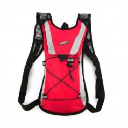2L Agua vejiga Bolsa Mochila Ciclismo Deporte Mochila Paquete va de excursión Rojo