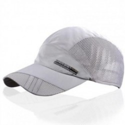Moda para hombre verano deporte al aire libre del sombrero de béisbol Correr Visor Cap ajustable Gris claro