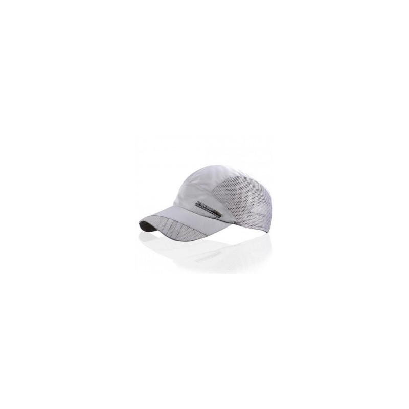 Moda para hombre verano deporte al aire libre del sombrero de béisbol Correr Visor Cap ajustable Gris claro