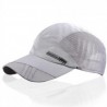 Moda para hombre verano deporte al aire libre del sombrero de béisbol Correr Visor Cap ajustable Gris claro