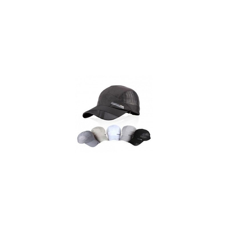 Moda para hombre verano deporte al aire libre del sombrero de béisbol Correr Visor Cap ajustable Gris oscuro