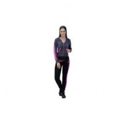 Pants Deportivo TSX Negro con Rosa y Gris Para Dama