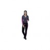 Pants Deportivo TSX Negro con Rosa y Gris Para Dama