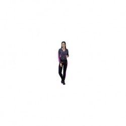 Pants Deportivo TSX Negro con Rosa y Gris Para Dama