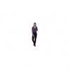 Pants Deportivo TSX Negro con Rosa y Gris Para Dama