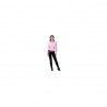 Pants Deportivo TSX Negro con Gris y Rosa Para Dama
