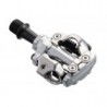 Pedales de MTB Shimano PD-M540 SPD Plata con placas