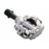 Pedales de MTB Shimano PD-M540 SPD Plata con placas