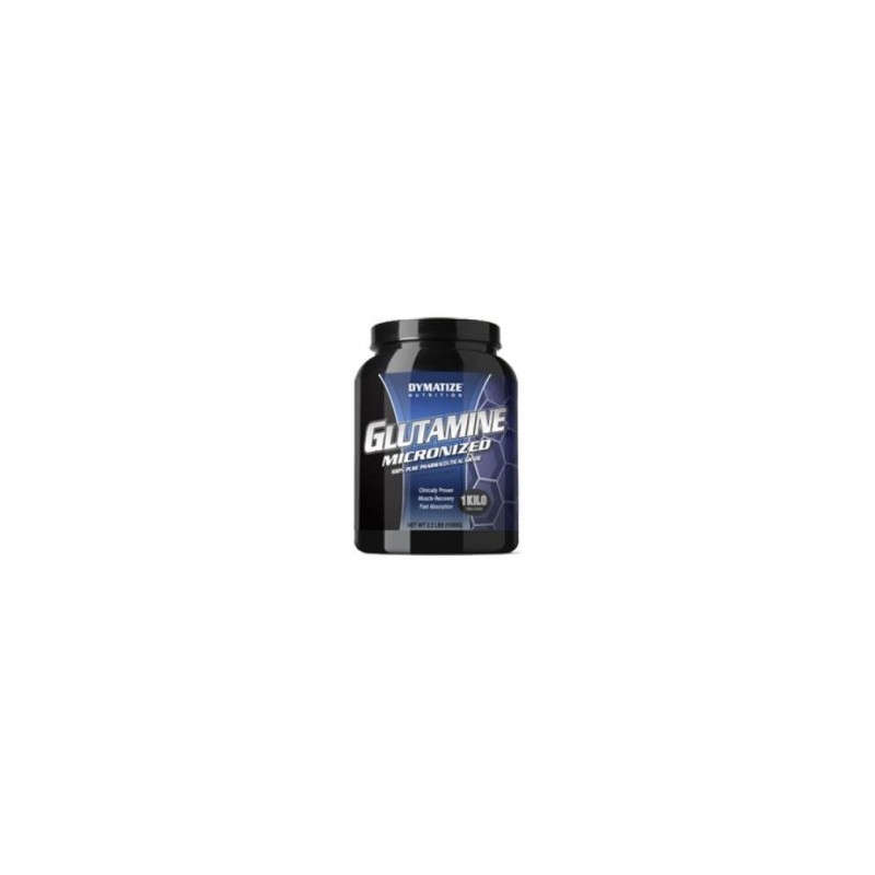 Glutamina Dymatize en polvo 1kg sin sabor 222 servicios.