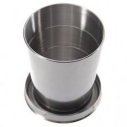 Los viajeros retráctil de acero inoxidable taza llavero