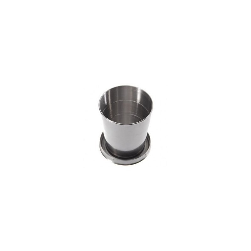 Los viajeros retráctil de acero inoxidable taza llavero
