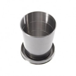 Los viajeros retráctil de acero inoxidable taza llavero