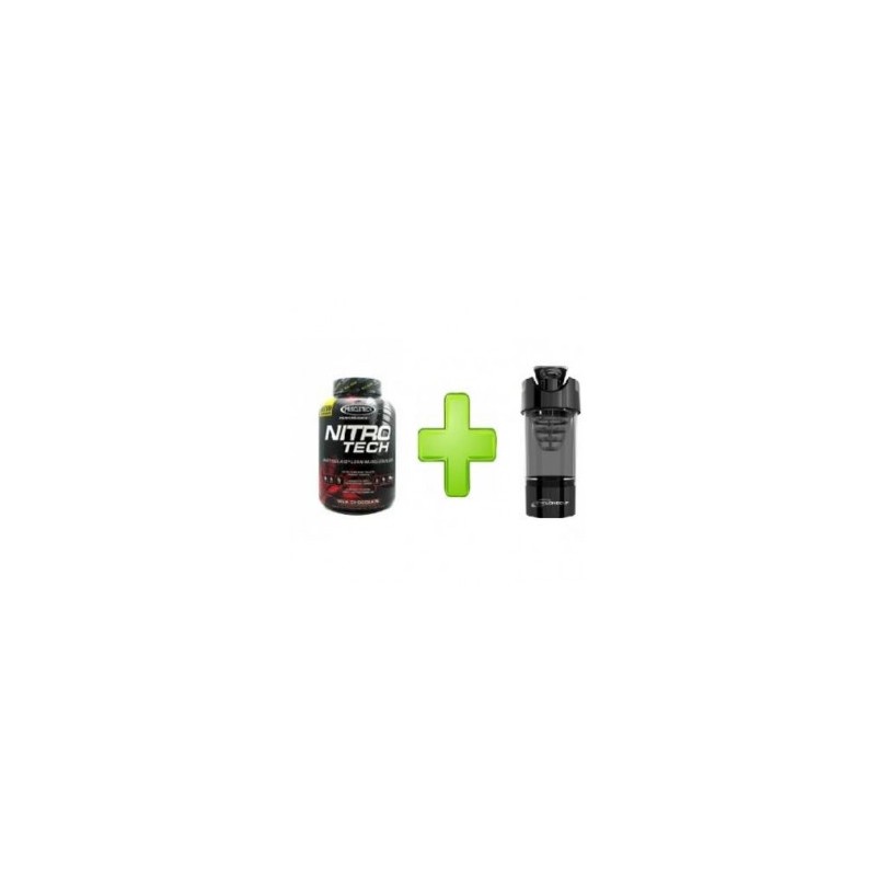 Proteína NitroTech Muscle Tech+DE REGALO Shaker Cyclone