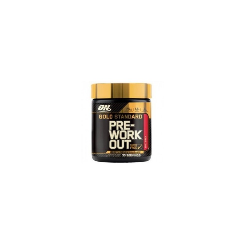 Pre-entrenamiento (Óxido Nítrico) Optimum Nutrition Gold Standard Pre-Workout sabor Fruit Punch 30 serv.