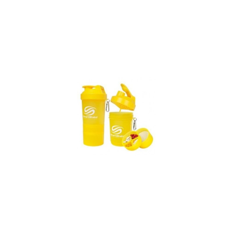 Shaker SMARTSHAKE 3 compartimentos 600 ml color Neón Amarillo.