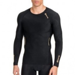 Jersey de compresión sin mangas SKINS B60052003L-Negro con Amarillo