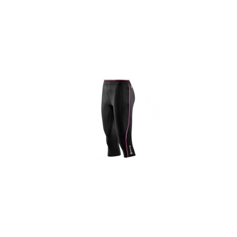 Capri de compresión SKINS B61063008FL-Negro con Rosa