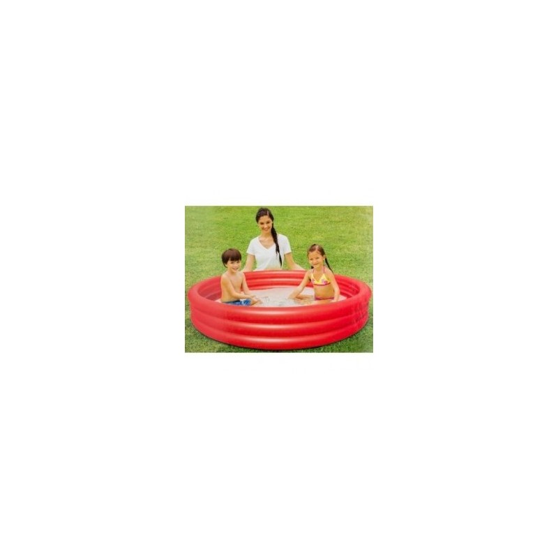 Alberca Inflable De 3 Aros Color Roja 749 Litros