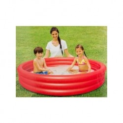 Alberca Inflable De 3 Aros Color Roja 749 Litros
