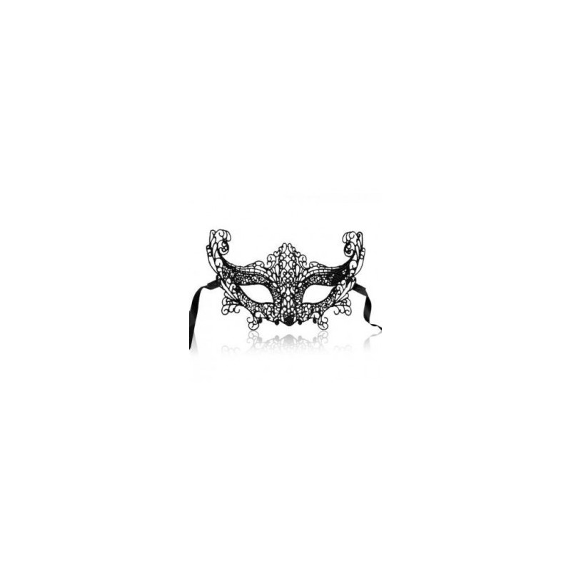 ELENXS Sexy Dance Halloween Face Lace Cutout Mask NO3 (Black)