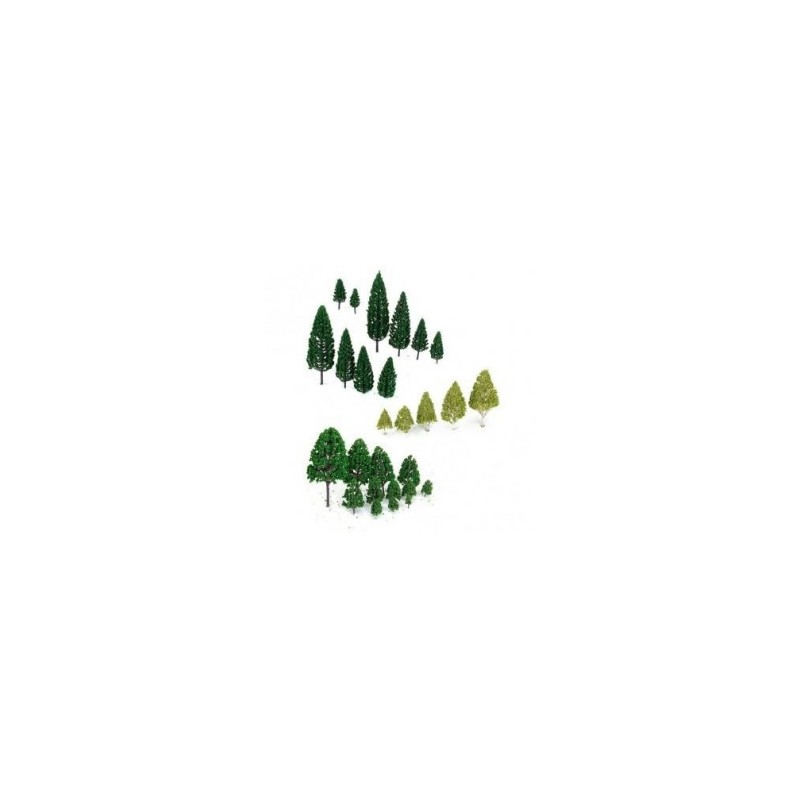 27pcs Mini Tree Set Scenery Architectural Landscape Model Trees