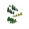 27pcs Mini Tree Set Scenery Architectural Landscape Model Trees
