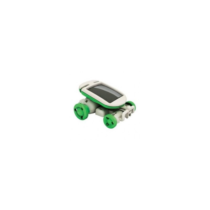 6-in-1 DIY Science Educational Solar Energy Robot Toys Kit Plane Windmill Airboat Car (Green)