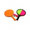 Juego de Raquetas 2 en 1 Plastico y Velcro-Multicolor